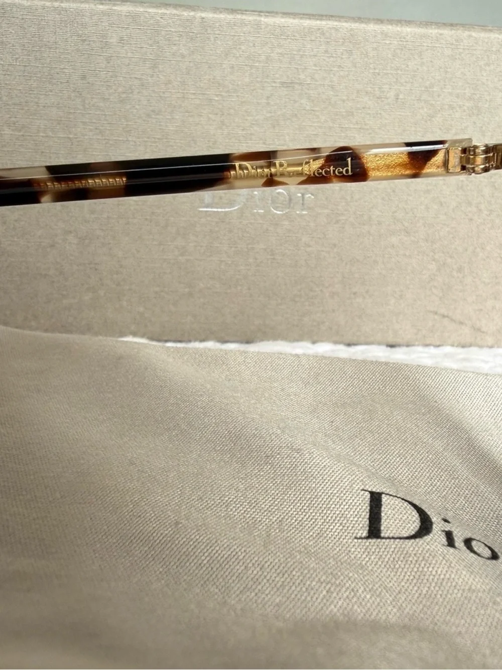 Christian Dior Reflected Aviator Sunglasses - Gold & Tortoise